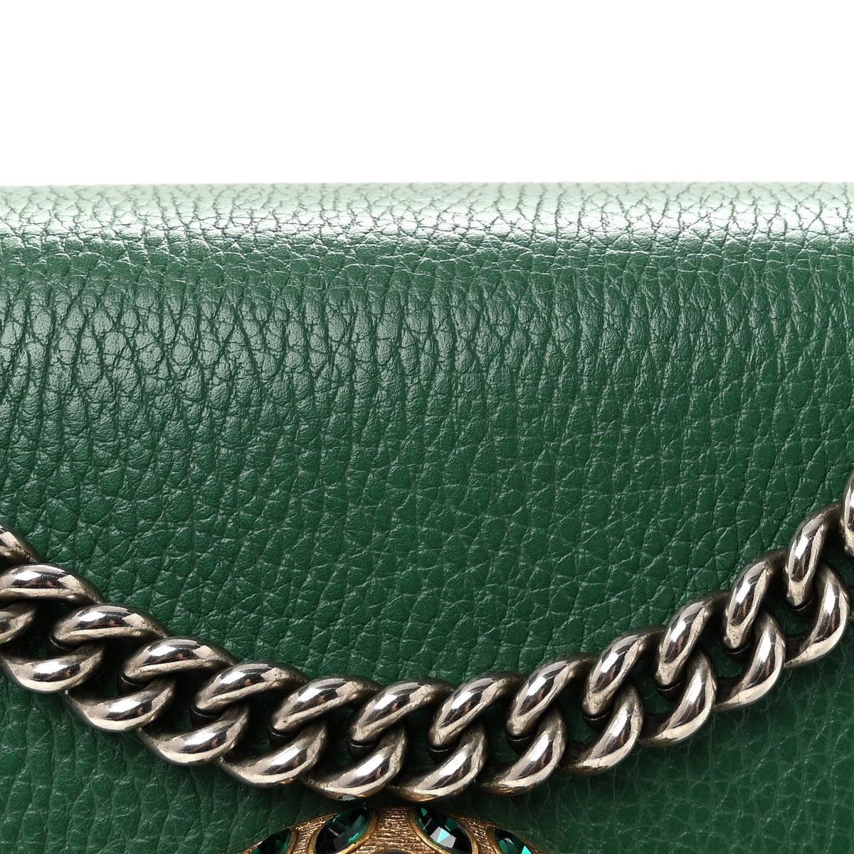 Pebbled Calfskin Small Dionysus Shoulder Bag Emerald wholesalehk.shop