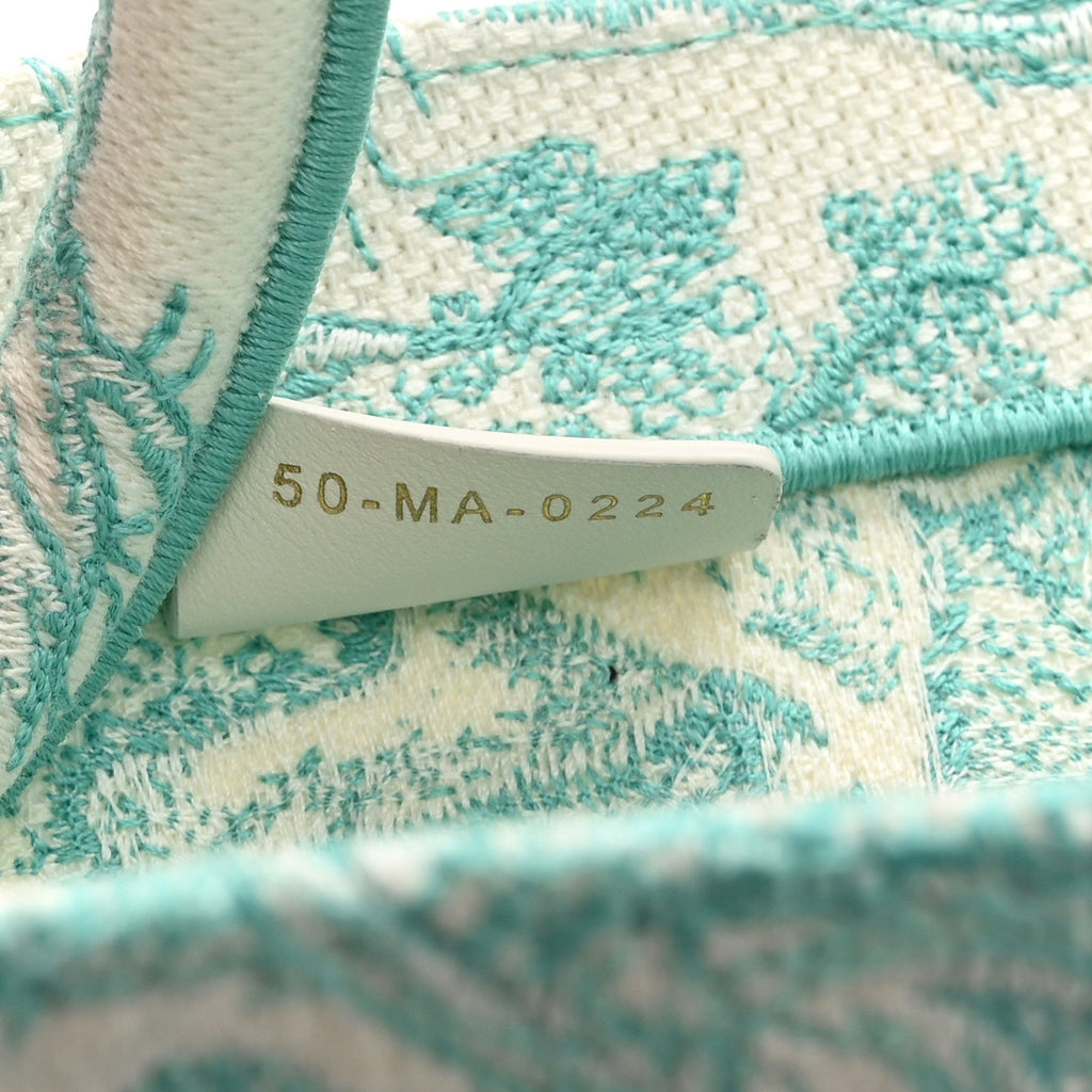 Canvas Embroidered Medium Dioriviera Toile De Jouy Book Tote Aquamarina £¨ Direct shipment via from wholesalehk.shop