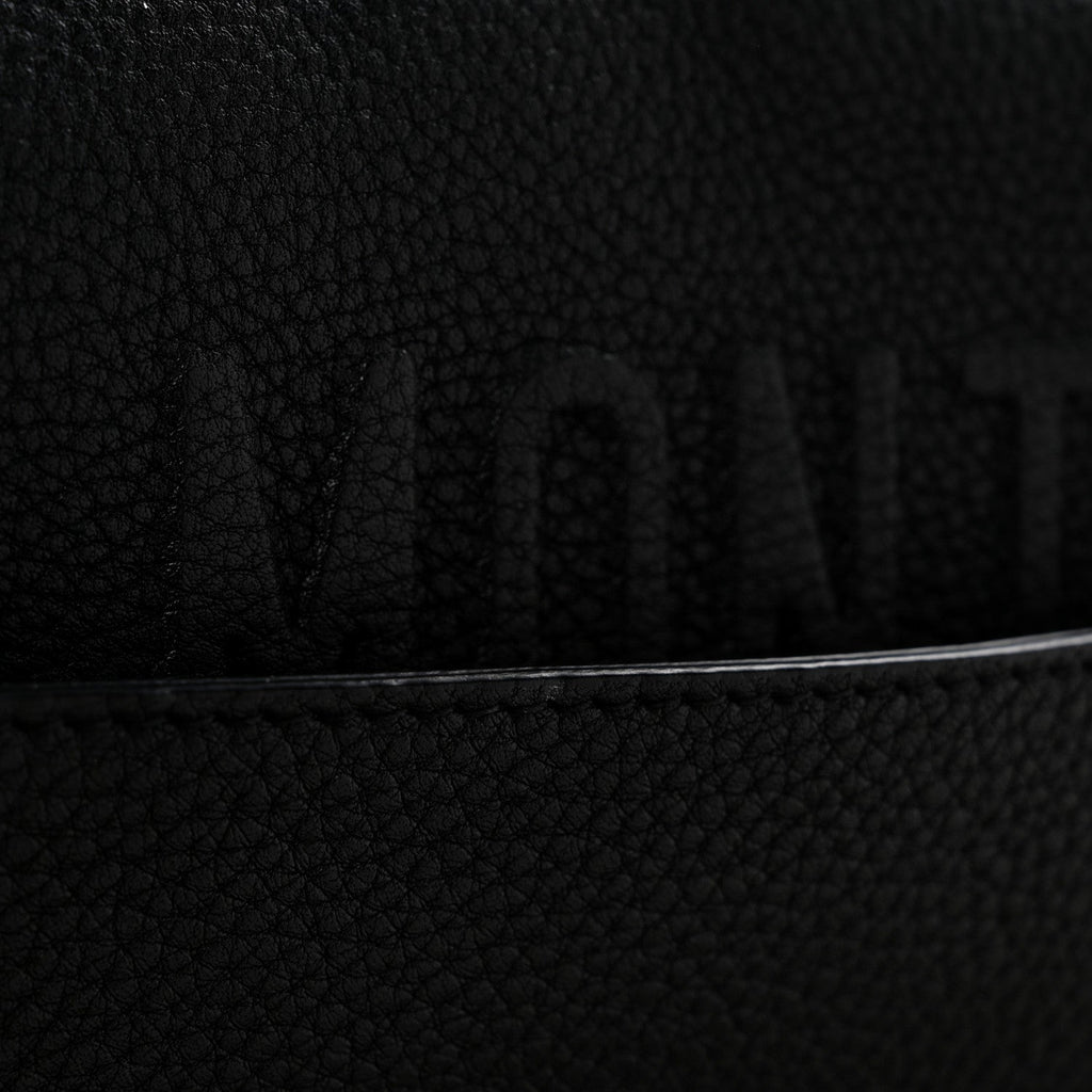 Grained Calfskin Large Bobby Flap Black wholesalehk.shop