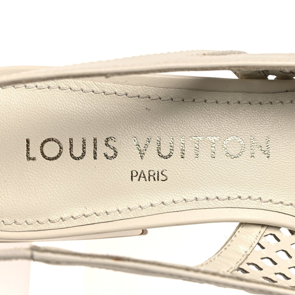 Calfskin Perforated Shake Slingback Pumps 35.5 Creme Beige £¨ Direct shipment via from wholesalehk.shop