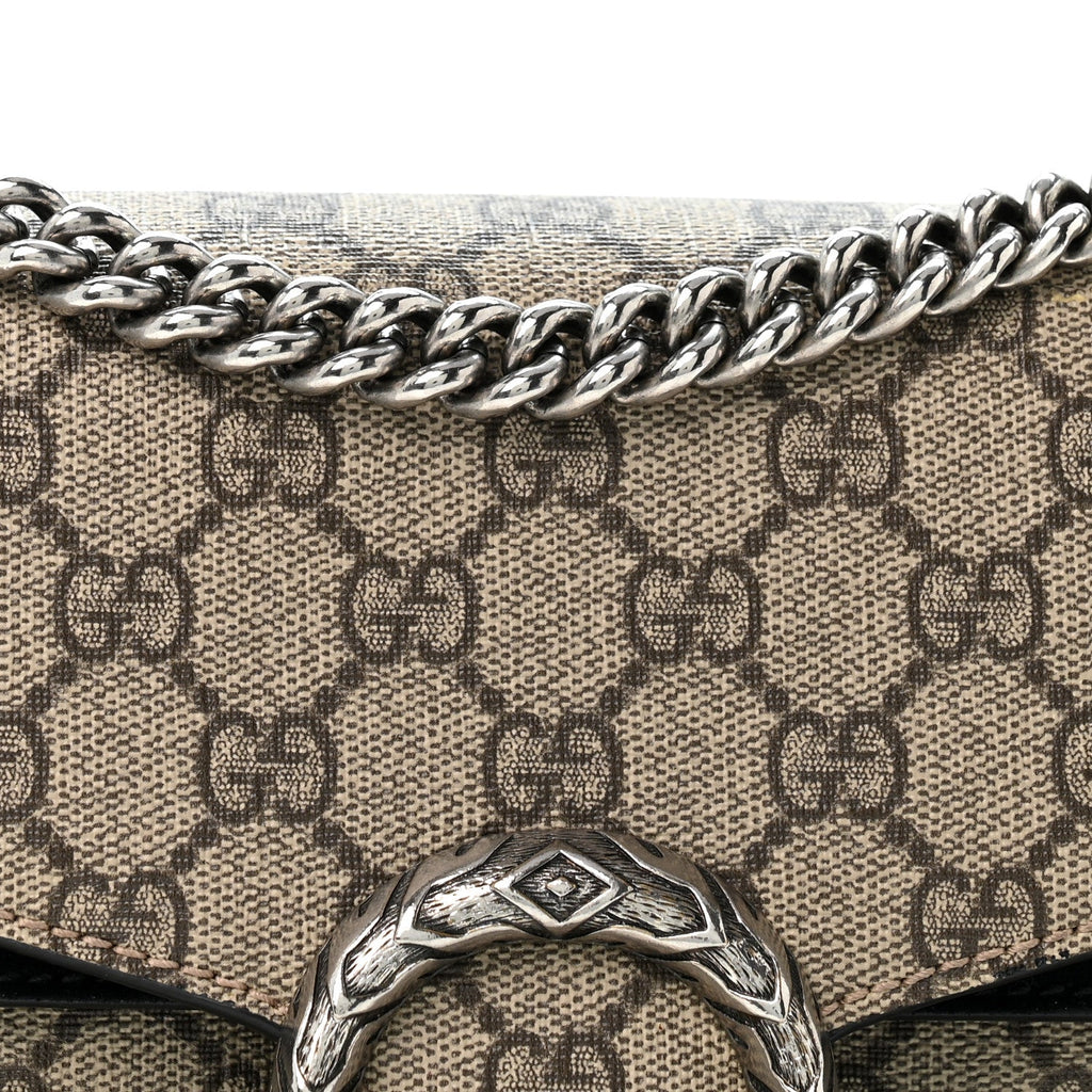 GG Supreme Monogram Small Dionysus Shoulder Bag Black wholesalehk.shop