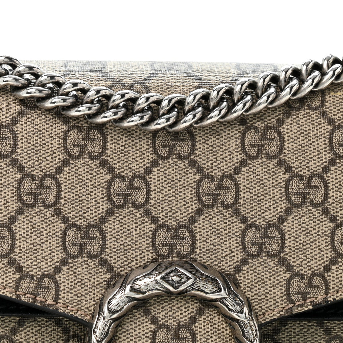 GG Supreme Monogram Small Dionysus Shoulder Bag Black wholesalehk.shop