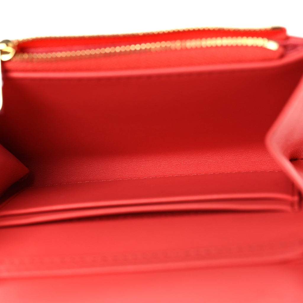 Lambskin Cannage Miss Dior Glycine Wallet on Chain Pink wholesalehk.shop