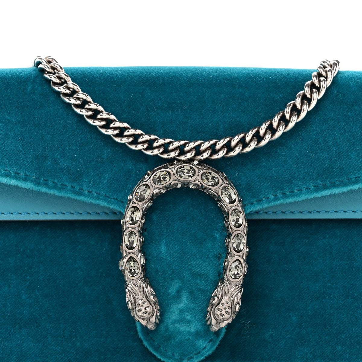 Velvet Super Mini Dionysus Shoulder Bag Pavone Cyan wholesalehk.shop
