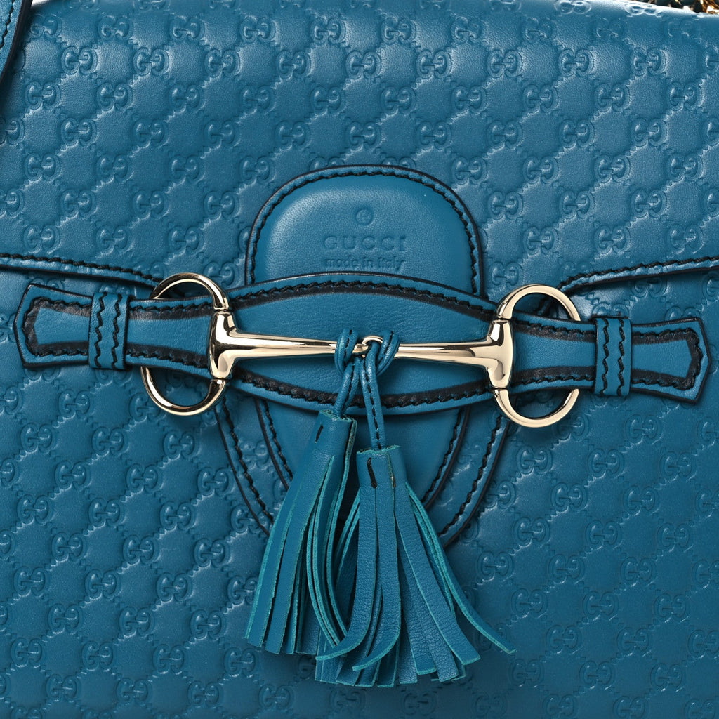 Soft Microguccissima Medium Emily Chain Shoulder Bag Deep Cobalt £¨ Direct shipment via from wholesalehk.shop