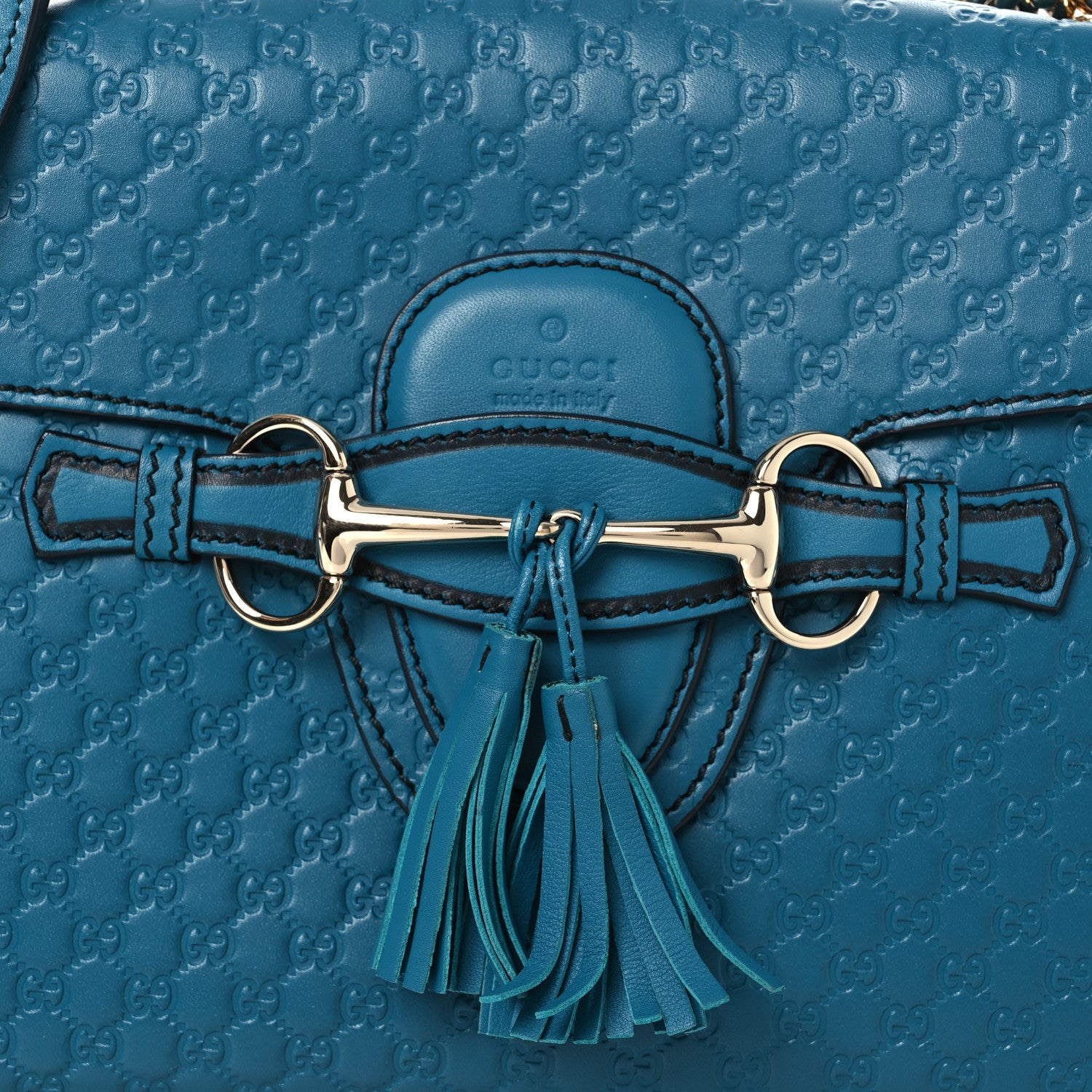 Soft Microguccissima Medium Emily Chain Shoulder Bag Deep Cobalt £¨ Direct shipment via from wholesalehk.shop
