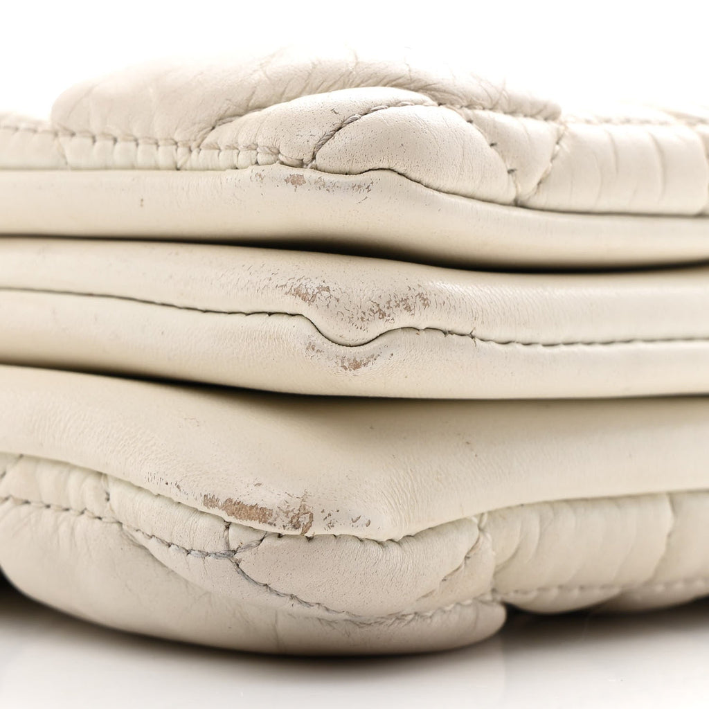 Calfskin Macrocannage Mini Caro Bag White wholesalehk.shop