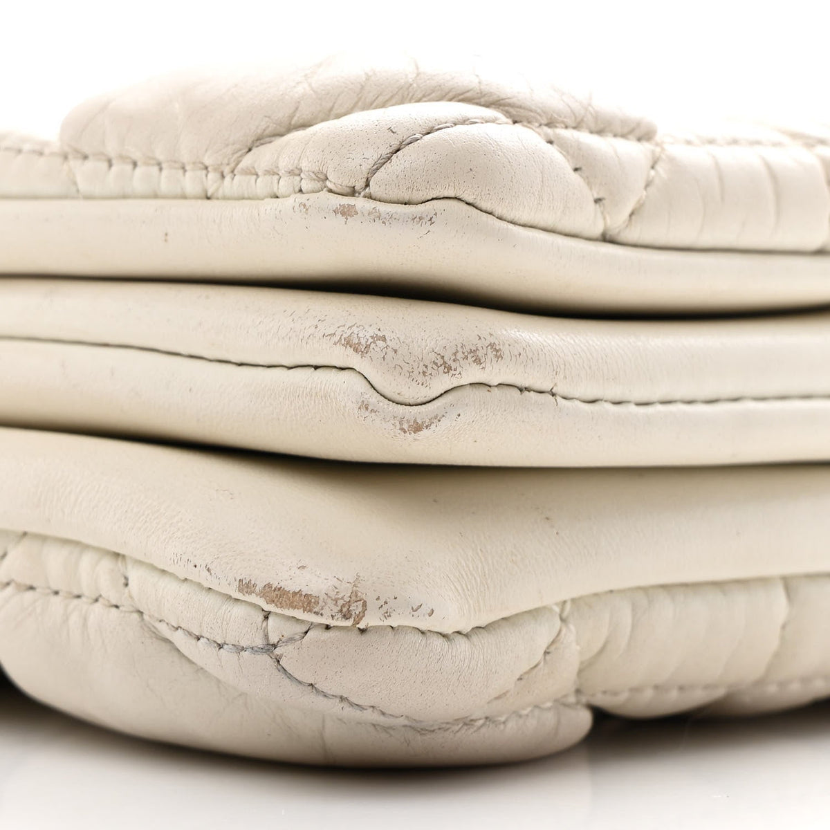 Calfskin Macrocannage Mini Caro Bag White wholesalehk.shop