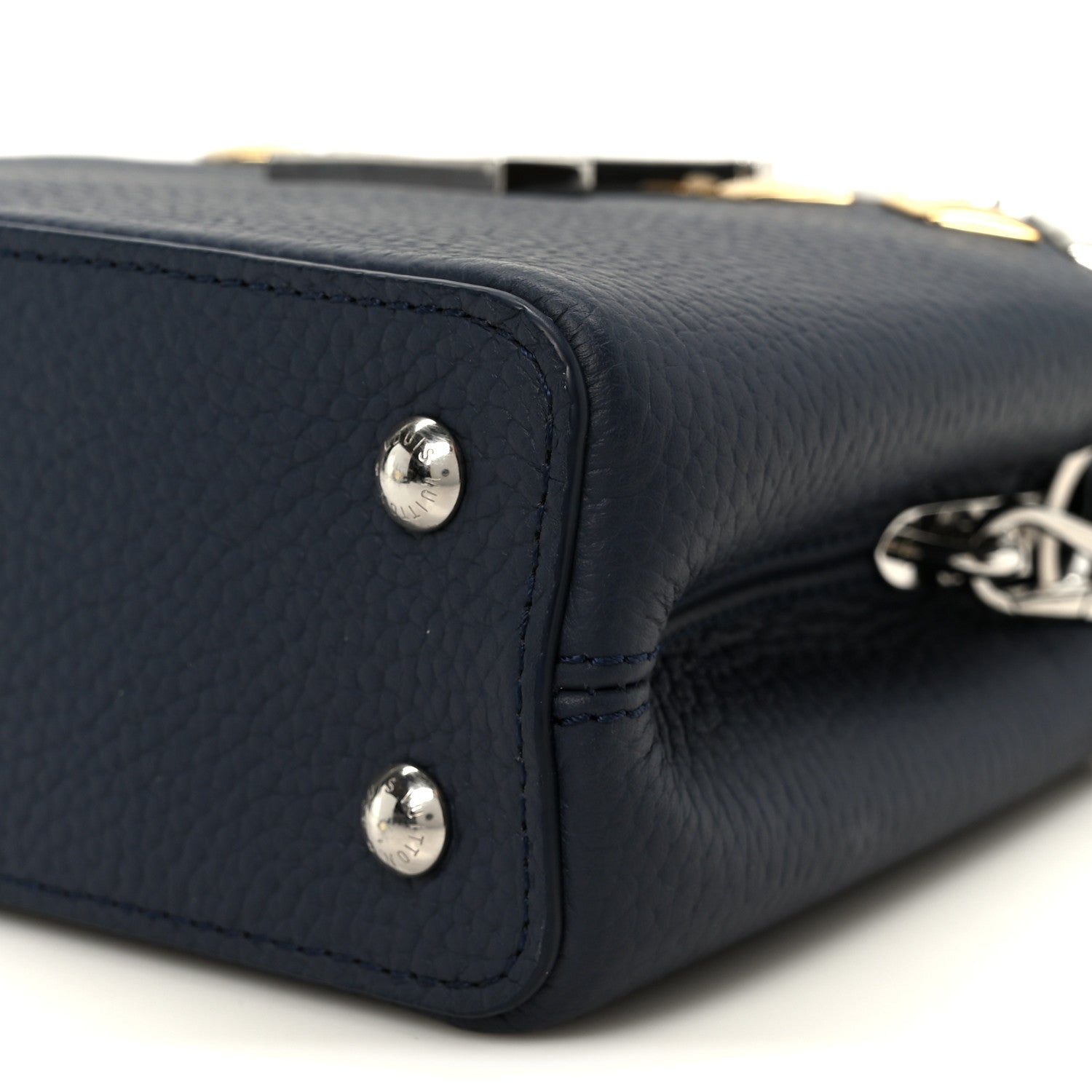 Taurillon Embellished Malletage Crown Mini Capucines Navy £¨ Direct shipment via from wholesalehk.shop