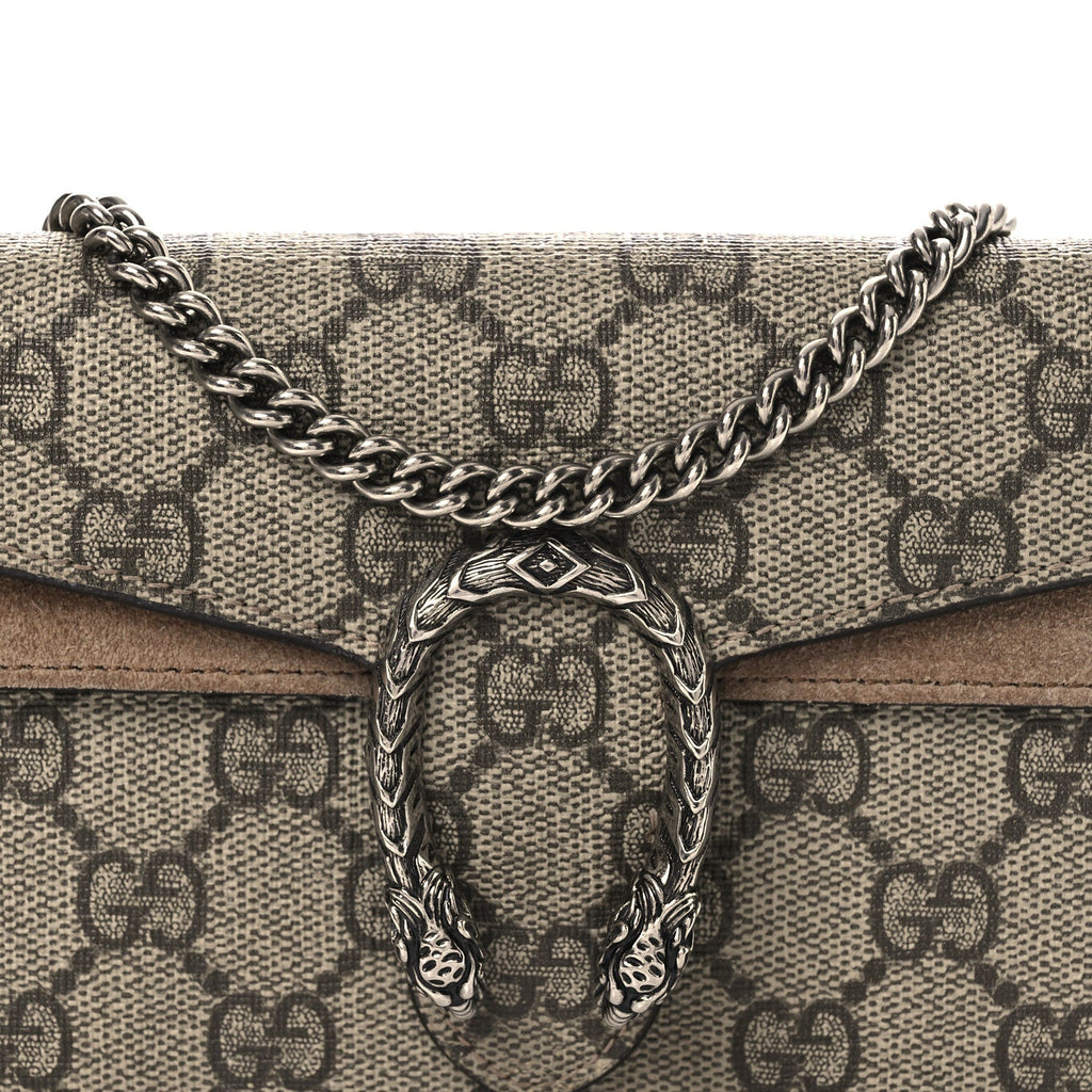 GG Supreme Monogram Super Mini Dionysus Shoulder Bag Taupe wholesalehk.shop