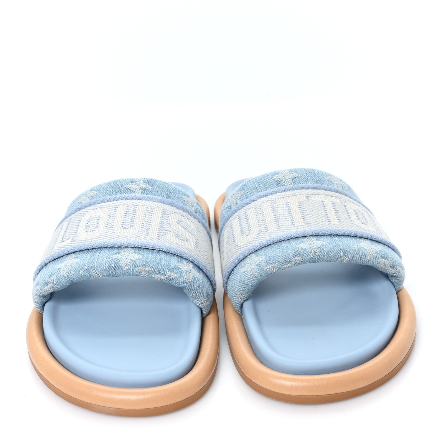 Monogram Denim LV Bliss Womens Comfort Mules 39 Turquoise £¨ Direct shipment via from wholesalehk.shop