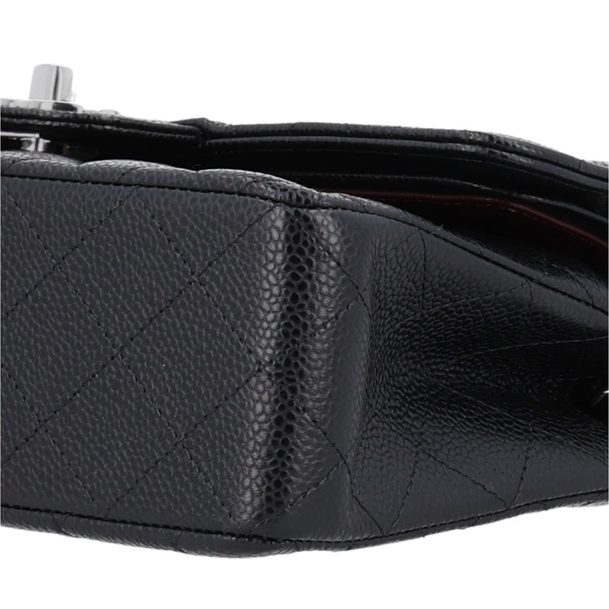 Caviar Quilted Small Double Flap Black wholesalehk.shop