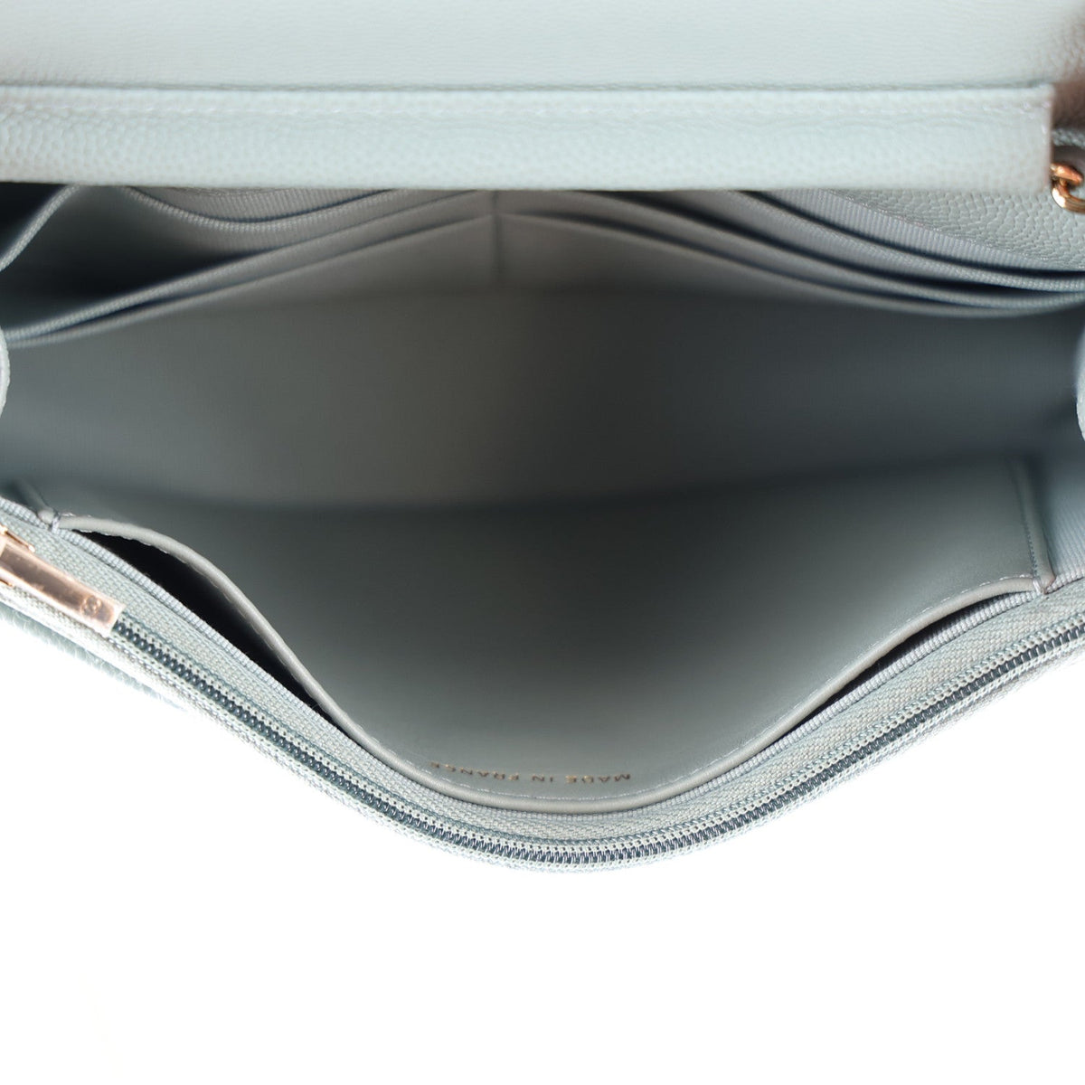 Caviar Quilted Wallet on Chain WOC Grey wholesalehk.shop
