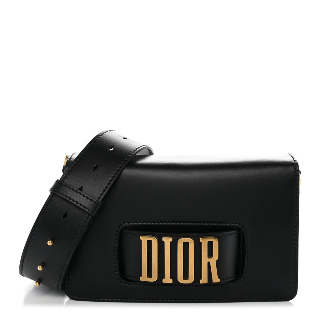 Smooth Calfskin Dio(r)evolution Flap Bag Black wholesalehk.shop