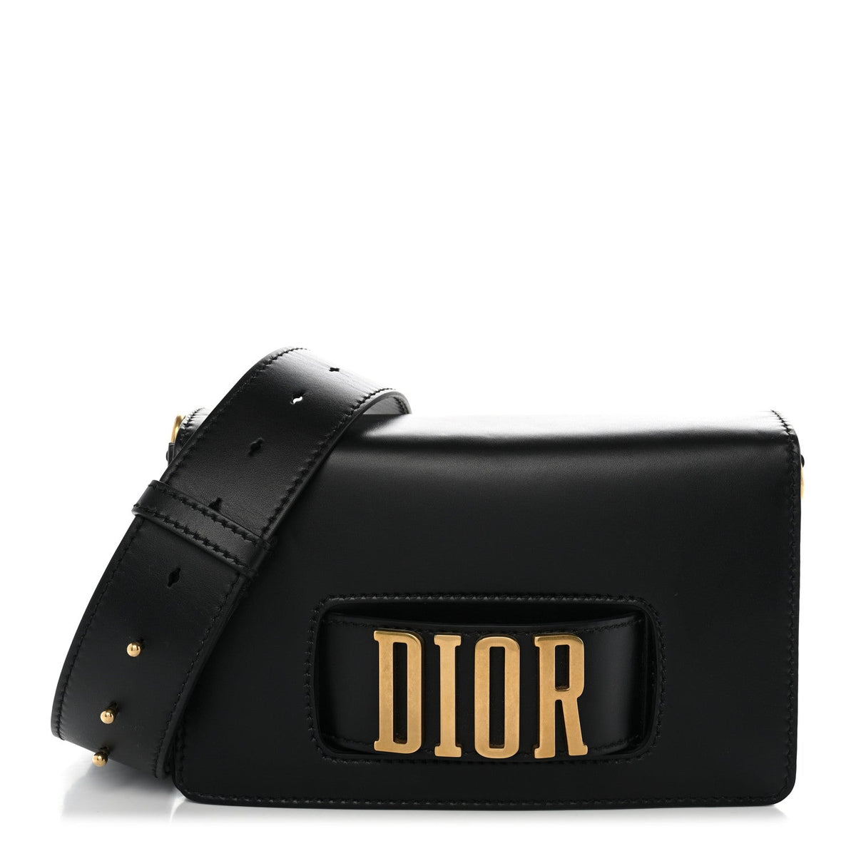 Smooth Calfskin Dio(r)evolution Flap Bag Black wholesalehk.shop
