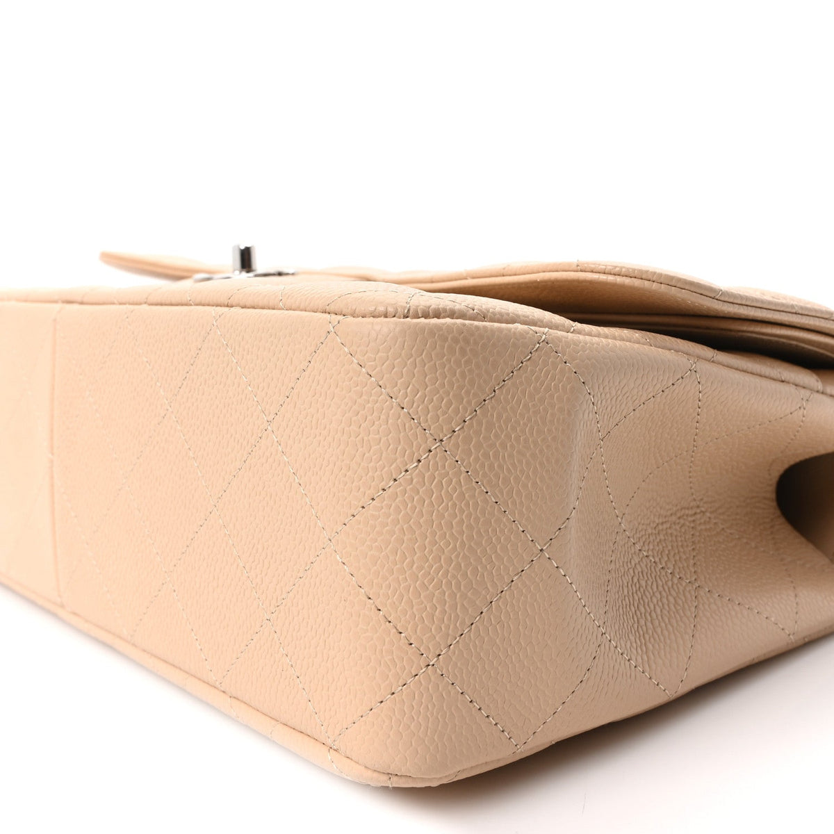 Caviar Quilted Jumbo Double Flap Beige Clair wholesalehk.shop
