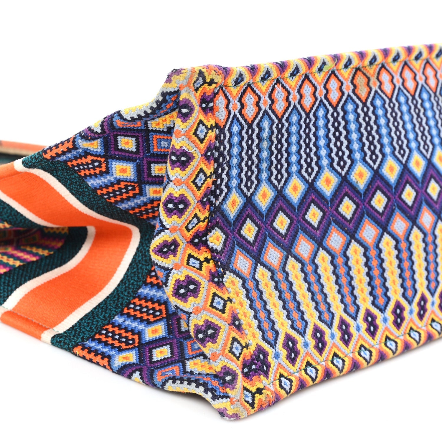 Canvas Embroidered Large Book Tote Orange Multicolor £¨ Direct shipment via from wholesalehk.shop