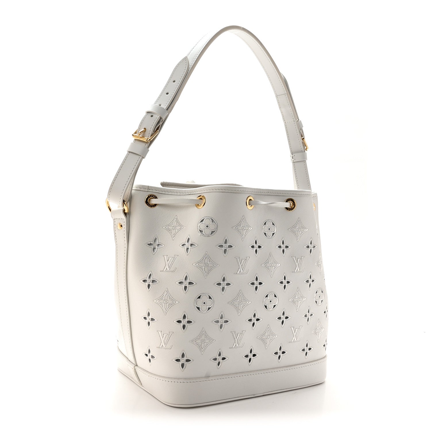Calfskin Monogram Cutout Petit Noe White £¨ Direct shipment via from wholesalehk.shop