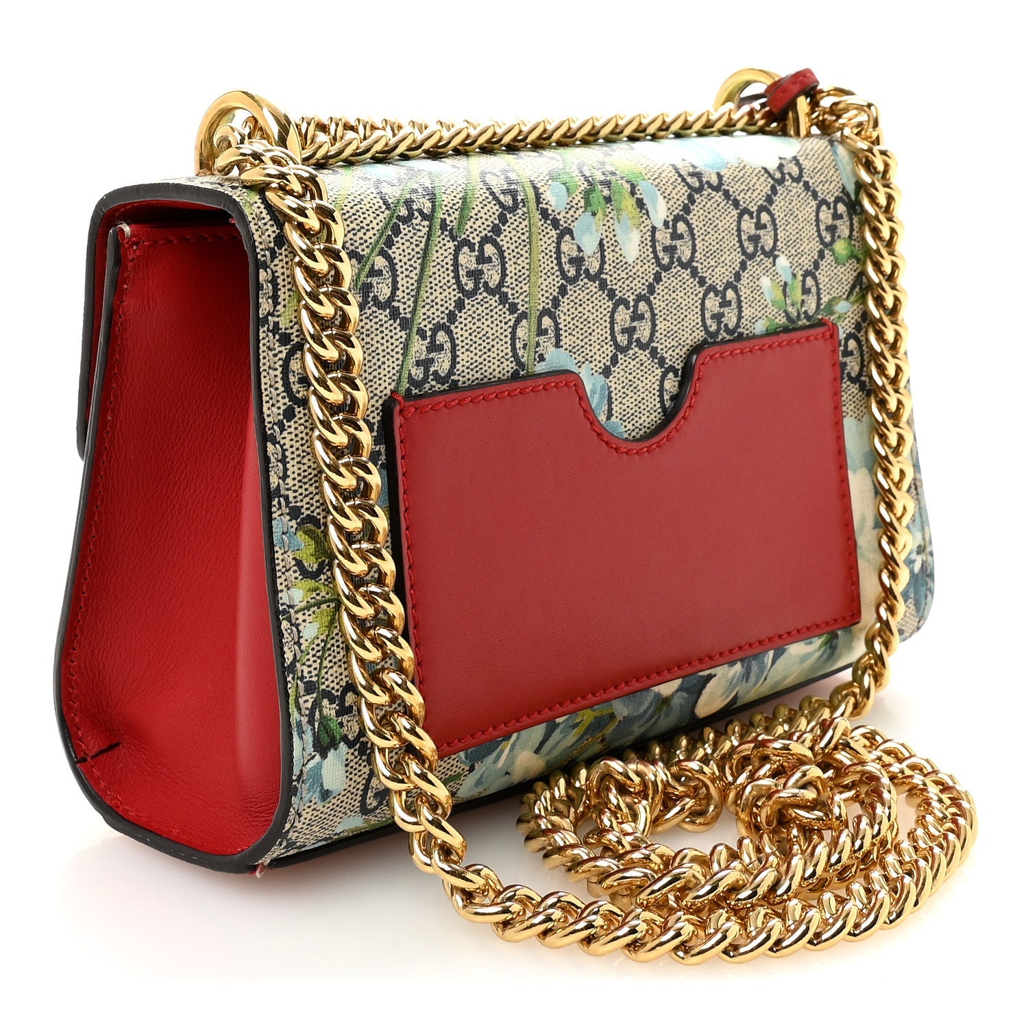 GG Supreme Monogram Blooms Small Padlock Shoulder Bag Beige Blue Navy Hibiscus Red £¨ Direct shipment via from wholesalehk.shop
