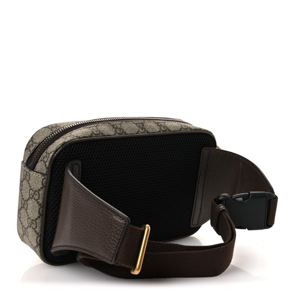Soft GG Supreme Monogram Medium Ophidia Belt Bag  Dark Brown wholesalehk.shop