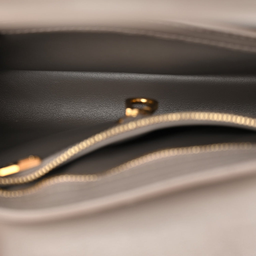 Calfskin Since 1854 Embroidered Capucines BB Ecru Taupe £¨ Direct shipment via from wholesalehk.shop