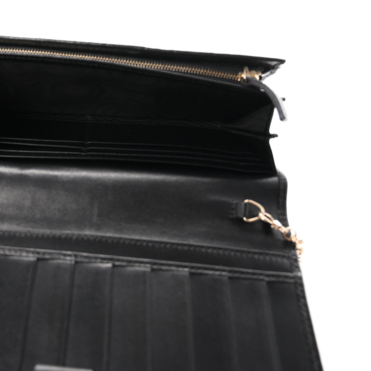 Guccissima Margaux Calfskin Metal Bar Chain Wallet Black £¨ Direct shipment via from wholesalehk.shop