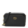 Grained Calfskin Caro Double Pouch Black wholesalehk.shop