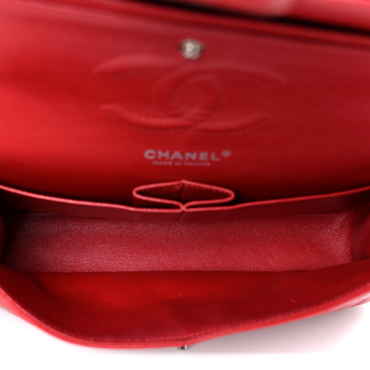 Caviar Quilted Medium Double Flap Red wholesalehk.shop