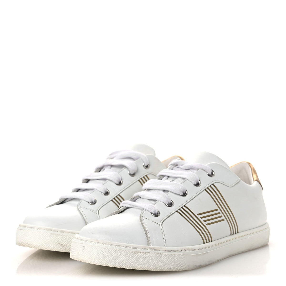 Metallic Calfskin Womens Advantage Sneakers 39.5 White Dore wholesalehk.shop
