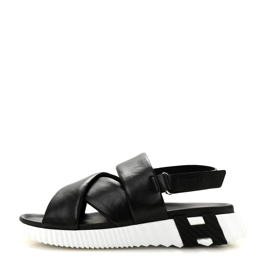 Calfskin Womens Electric Sandals 40 Black wholesalehk.shop