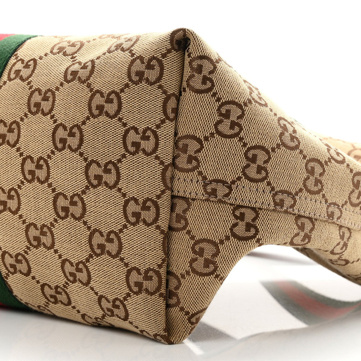 Monogram Web Small Giglio Tote Beige Dark Brown wholesalehk.shop
