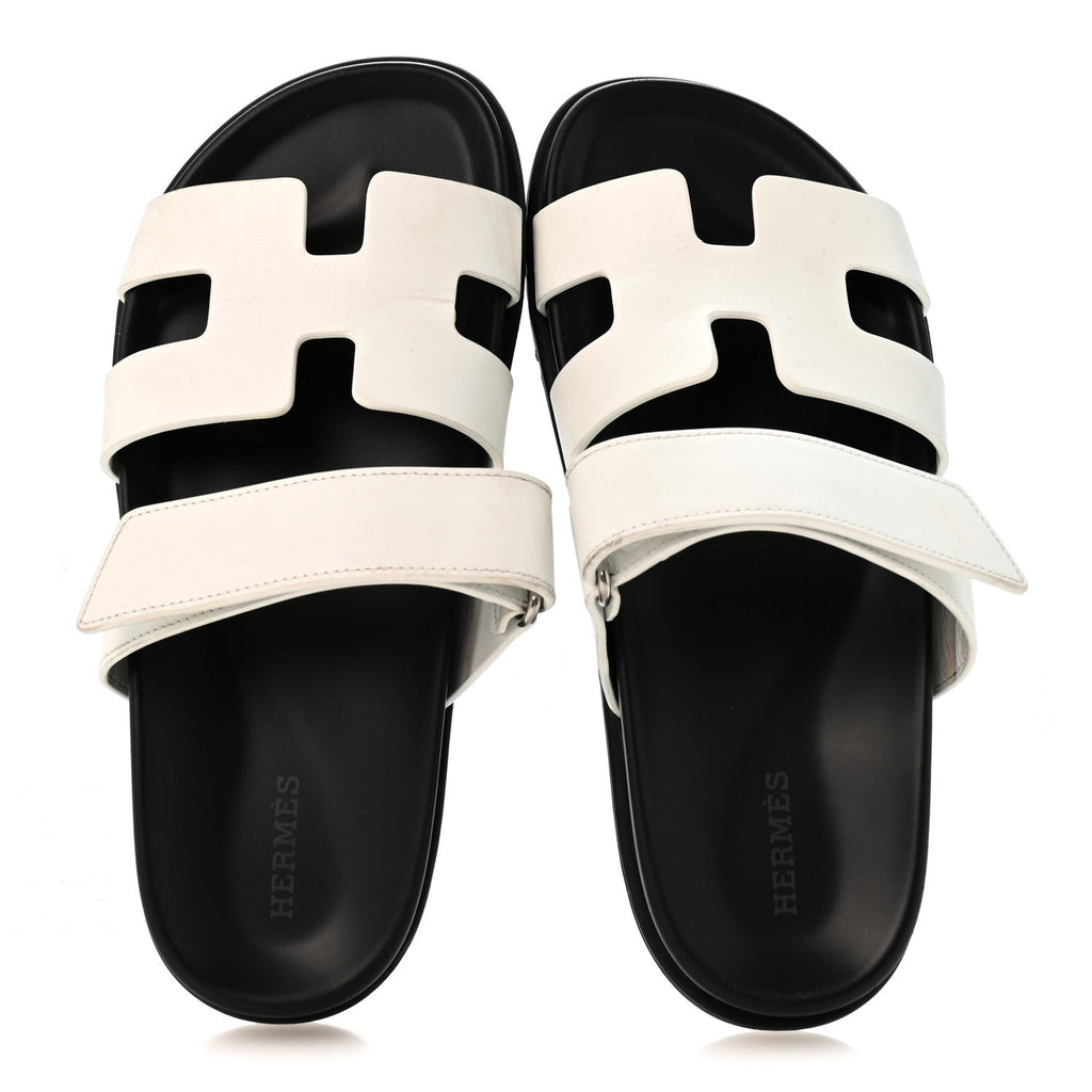 Calfskin Womens Chypre Sandals 37.5 White wholesalehk.shop