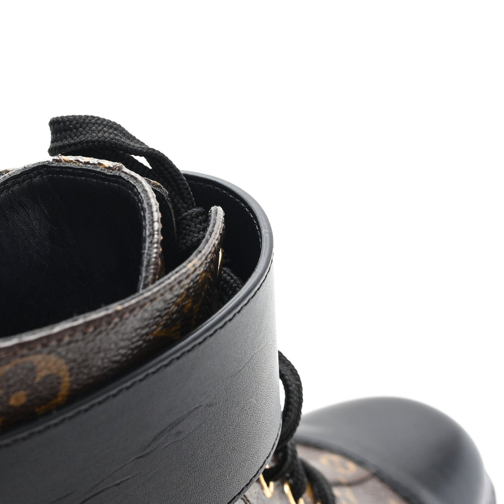 Calfskin Monogram Wonderland Flat Ranger Boots 38 Black £¨ Direct shipment via from wholesalehk.shop