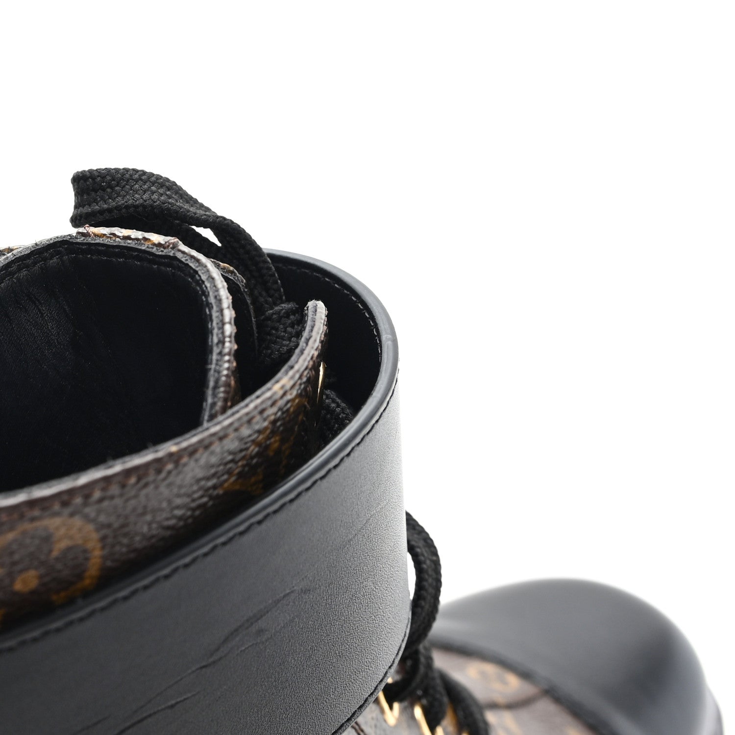 Calfskin Monogram Wonderland Flat Ranger Boots 38 Black £¨ Direct shipment via from wholesalehk.shop