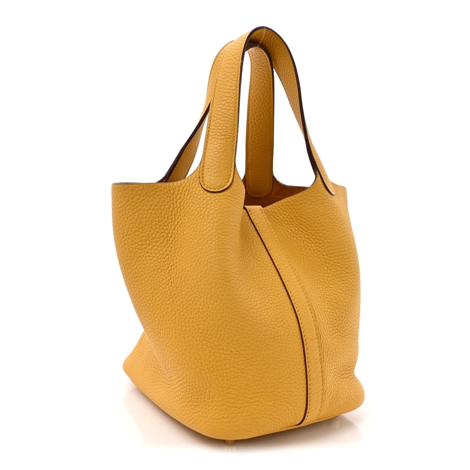 Taurillon Clemence Picotin Lock 18 PM Jaune Ambre £¨ Direct shipment via from wholesalehk.shop