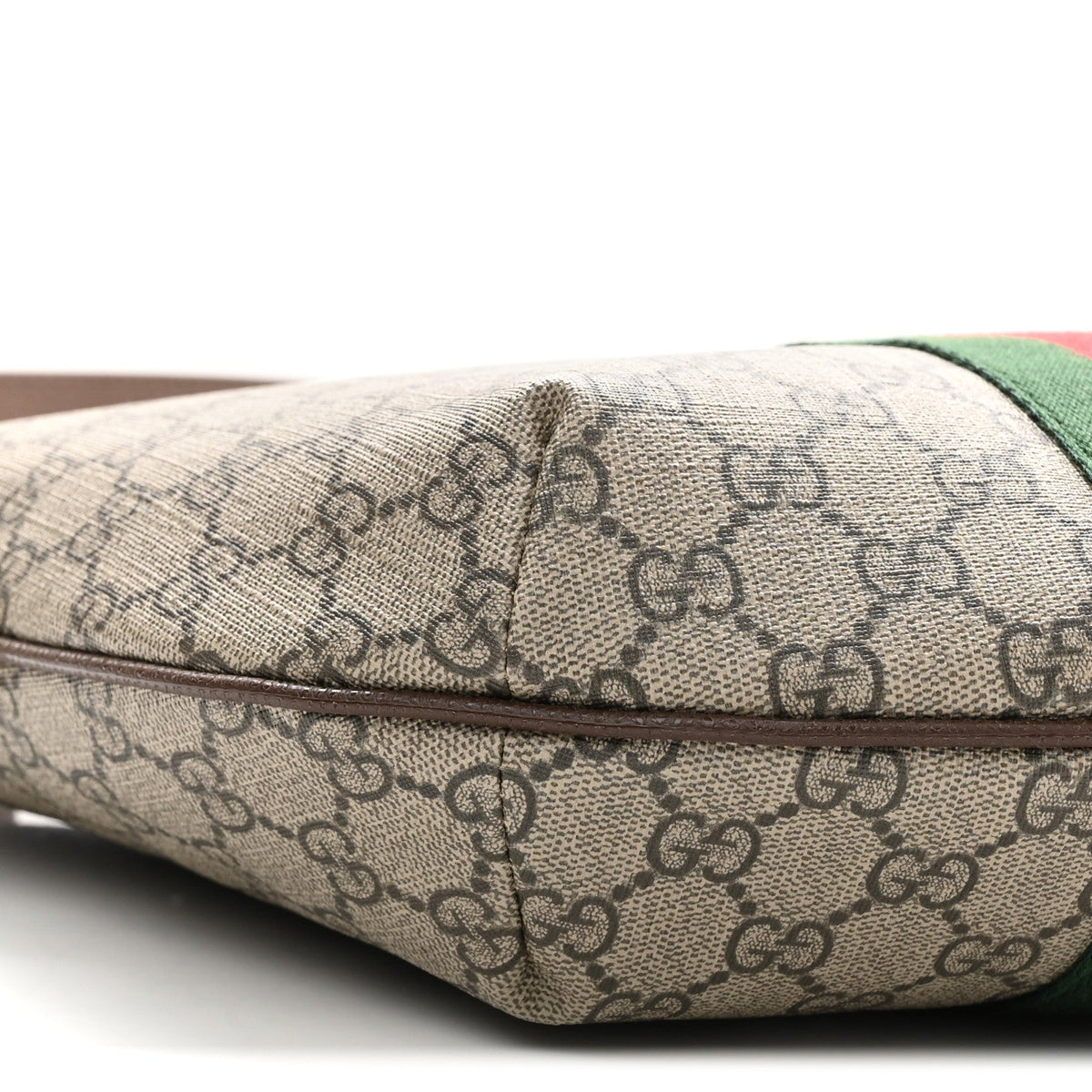 GG Supreme Monogram Web Small Ophidia Half Moon Hobo Brown wholesalehk.shop
