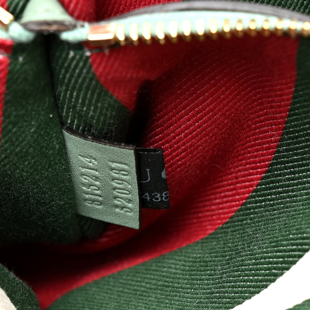 GG Supreme Monogram Emblem Medium Tote Bag Sage Green wholesalehk.shop