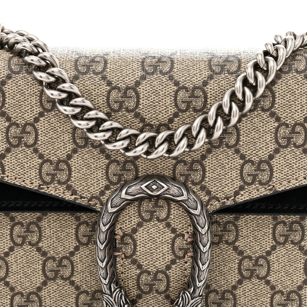 GG Supreme Monogram Mini Dionysus Shoulder Bag Black wholesalehk.shop