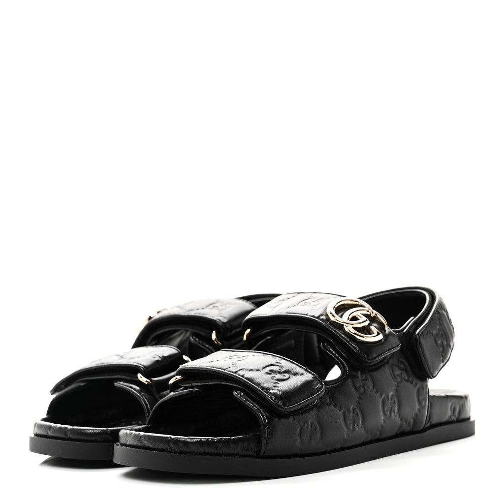 Guccissima GG Embossed Womens Sandals 35 Black £¨ Direct shipment via from wholesalehk.shop