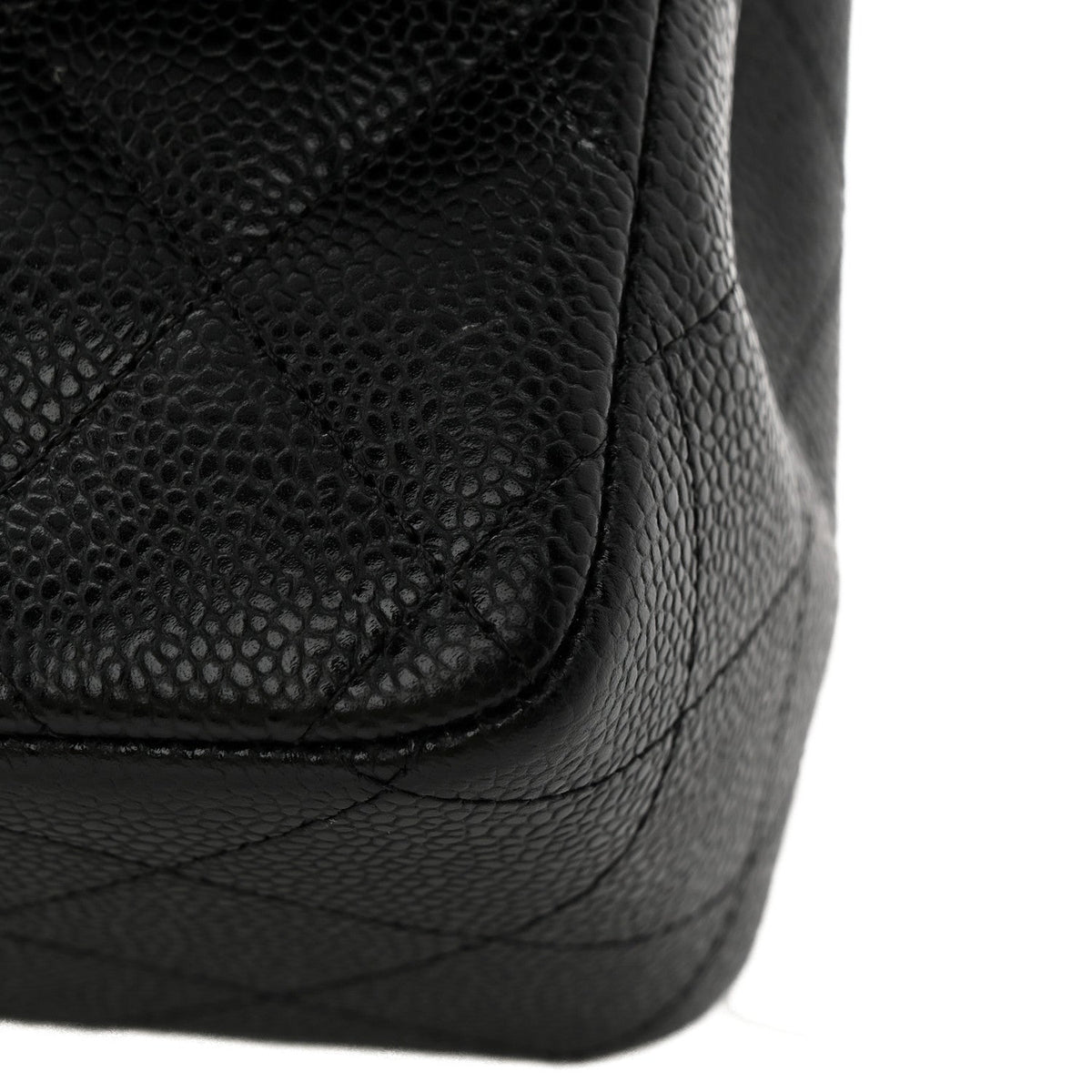 Caviar Quilted Jumbo Double Flap Black wholesalehk.shop