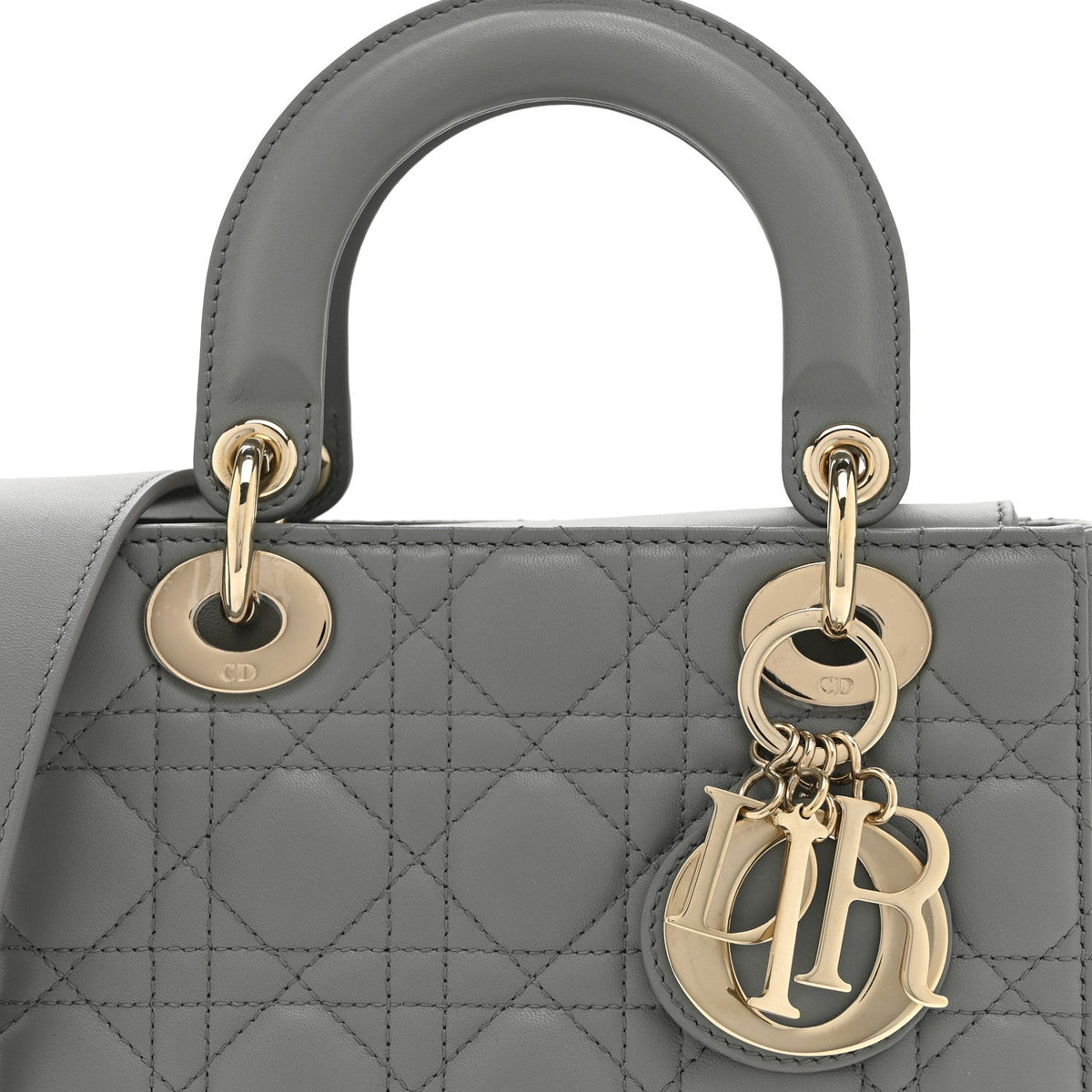 Lambskin Cannage Small My ABCDior Lady Dior Grey wholesalehk.shop