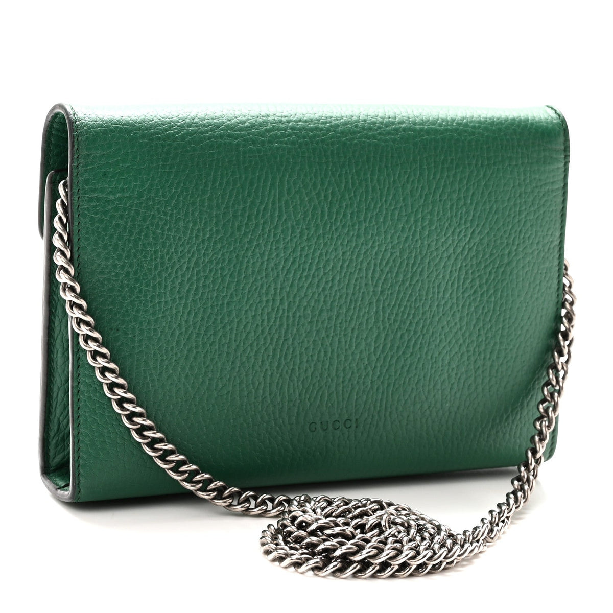 Calfskin Mini Dionysus Chain Wallet Emerald wholesalehk.shop