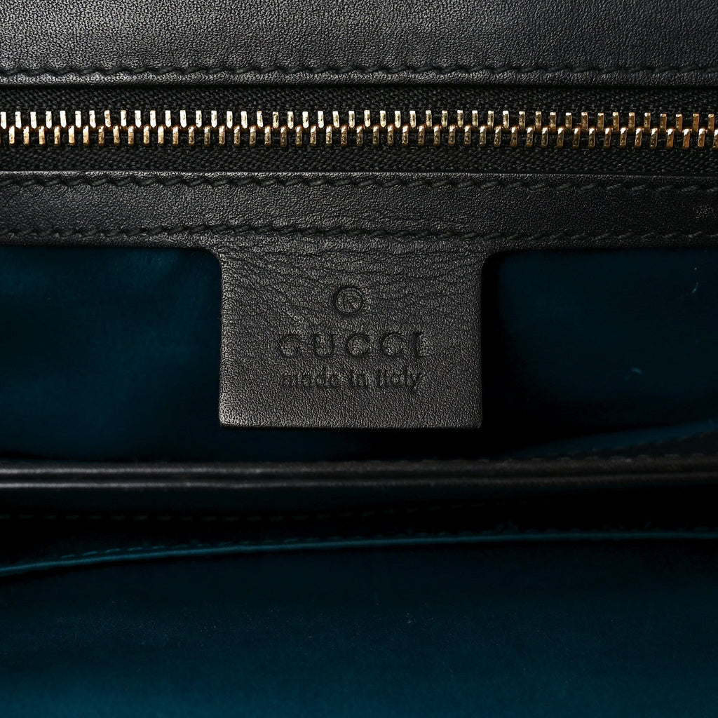 Suede Patent GG Web Medium Ophidia Chain Shoulder Bag Black wholesalehk.shop