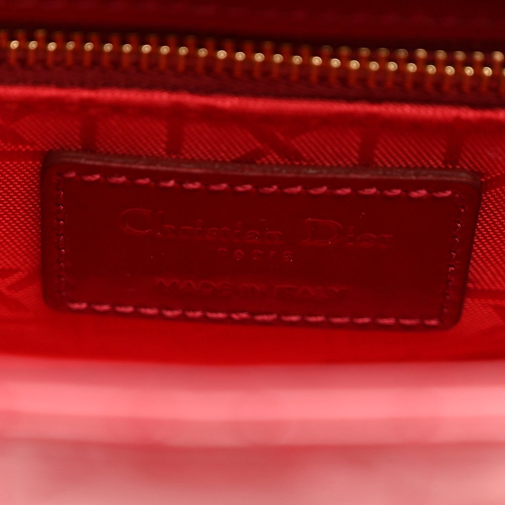 Patent Cannage Mini Lady Dior Red wholesalehk.shop