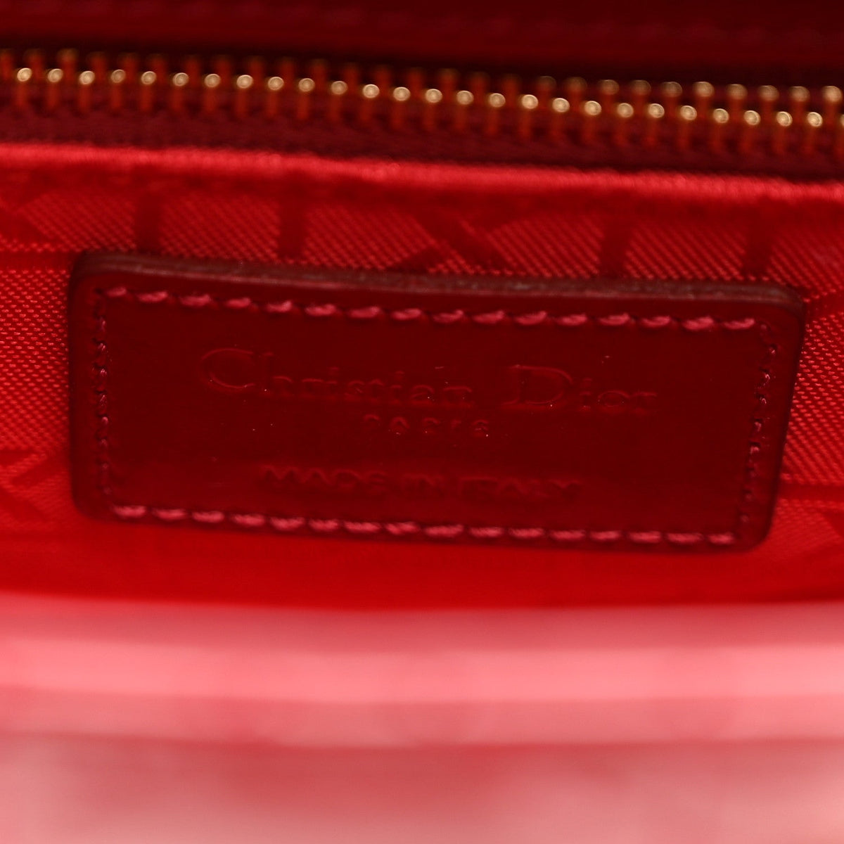 Patent Cannage Mini Lady Dior Red wholesalehk.shop