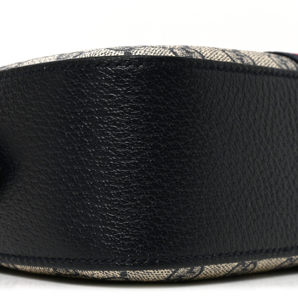 GG Supreme Monogram Textured Dollar Calfskin Web Small Ophidia Camera Bag Beige Blue wholesalehk.shop