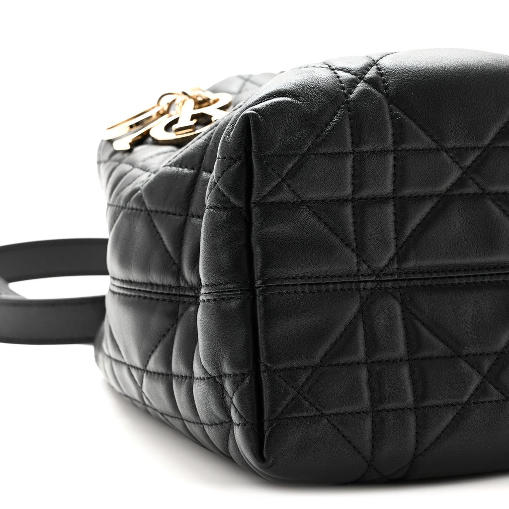 Calfskin Macrocannage Small Toujours Vertical Tote Black wholesalehk.shop
