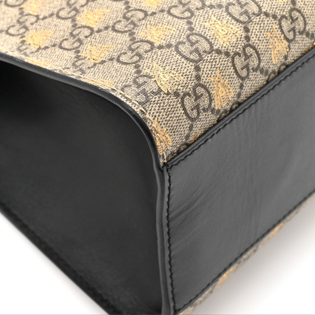 GG Supreme Monogram Bees Medium Padlock Tote Beige Oro Black £¨ Direct shipment via from wholesalehk.shop