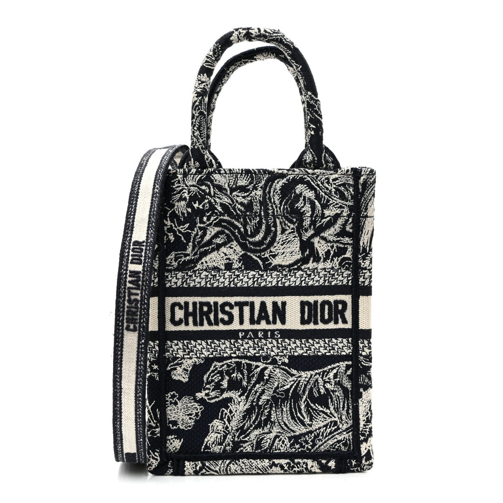Canvas Toile de Jouy Reverse Embroidered Mini Book Tote Phone Bag Blue £¨ Direct shipment via from wholesalehk.shop