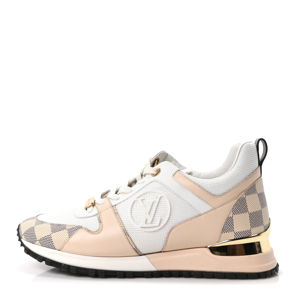 Calfskin Damier Azur Run Away Sneakers 39 White £¨ Direct shipment via from wholesalehk.shop
